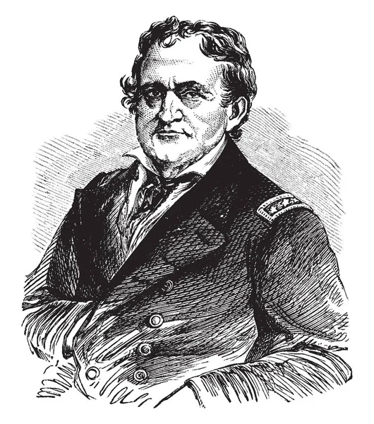 Francis Hoyt Gregory 1789 1866 Était Contre Amiral Officier Dans — Image vectorielle