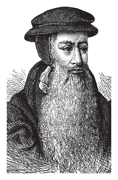 John Knox 1513 1572 Fut Ministre Écossais Théologien Écrivain Chef — Image vectorielle