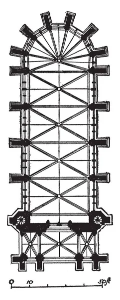 Plano Sainte Chapelle París Una Capilla Gótica Tal Vez Punto — Archivo Imágenes Vectoriales