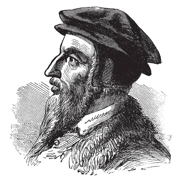 John Calvin 1509 1564 Hij Een Invloedrijk Frans Theoloog Hervormer — Stockvector