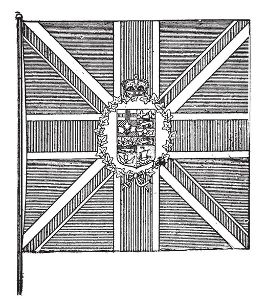 Drapeau Gouverneur Général Empire Britannique Drapeau Une Croix Lignes Verticales — Image vectorielle