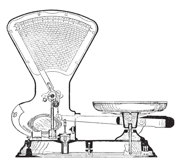 Price Weighing Machine Indicates Both Weight Proper Selling Price Weight — Stock Vector