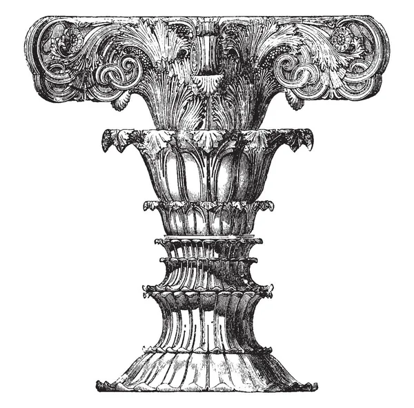 Finition Monument Choragique Lysicrate Apex Finale Trophée Première Place Dessin — Image vectorielle