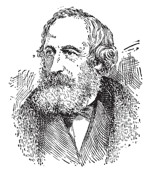Cyrus West Mező 1819 1892 Ben Volt Egy Amerikai Üzletember — Stock Vector