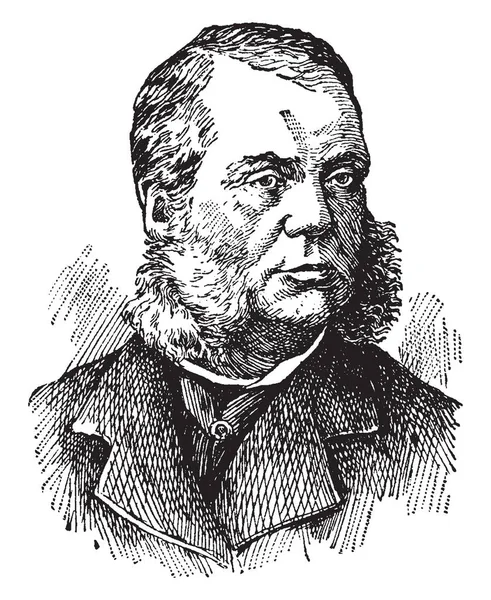 제임스 Folger 1818 1884 변호사 정치가 1881에서 1884에 빈티지 — 스톡 벡터