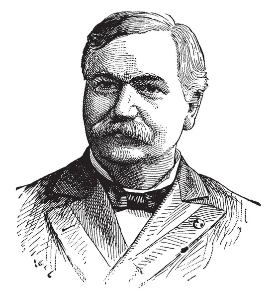 David Bremner Henderson 1840 1906 Foi Político Americano Palestrante Casa —  Vetores de Stock