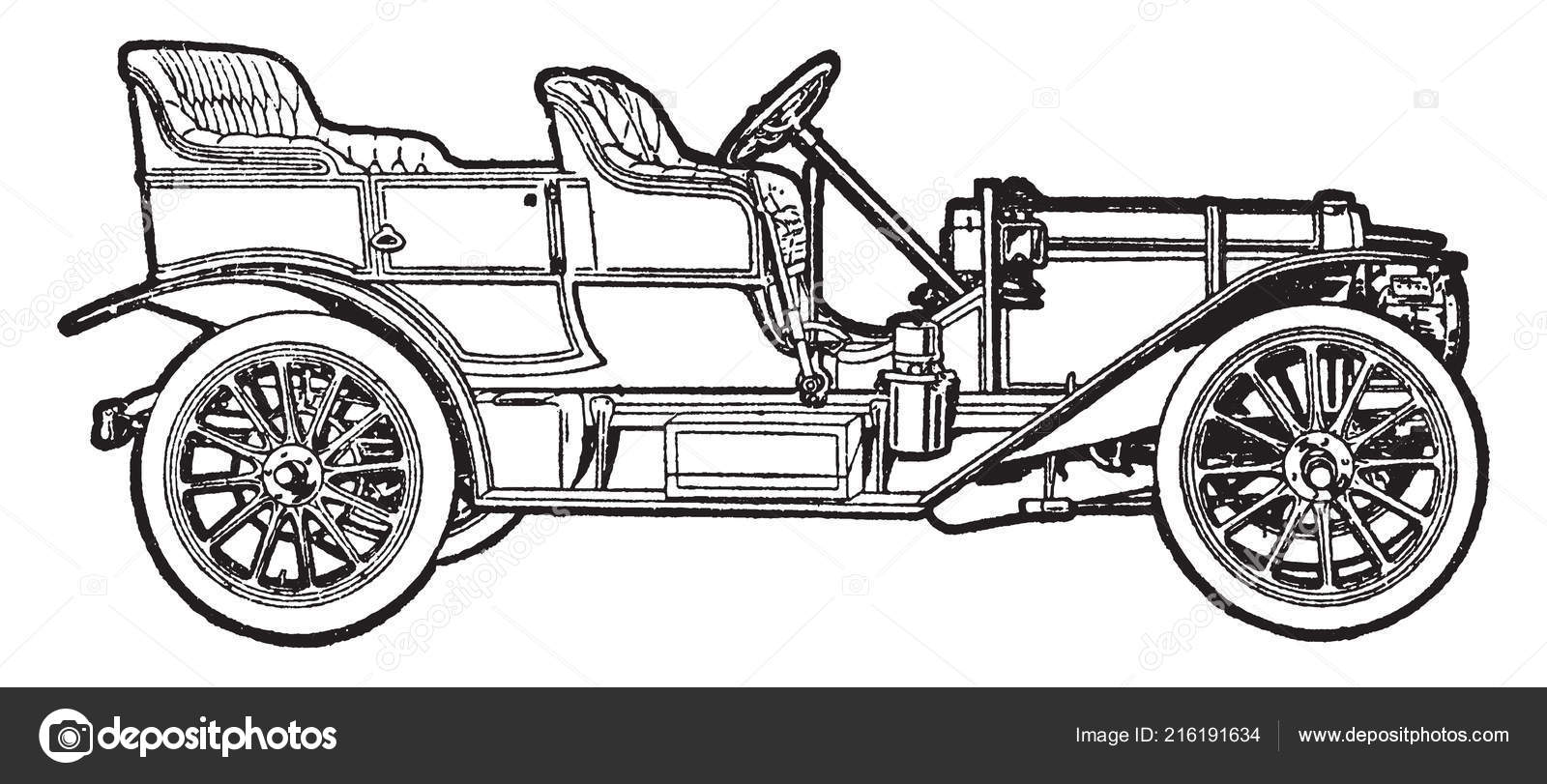 Automobile Which One First Working Motor Cars Invented Early 1900 Stock Vector Image By C Morphart 216191634