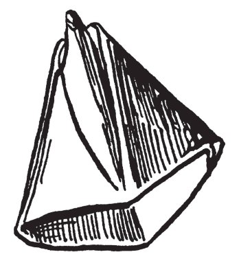 Koni kukla şapka olan bir gülme erkek çocuk şapka, şapka gibi onun Doğum günü, çizim veya şekil oyma vintage çizgi.