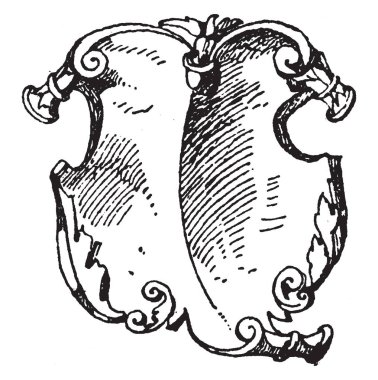 Alman kalkan kabul Federal Cumhuriyeti, vintage çizgi çizme veya oyma illüstrasyon tarafından.