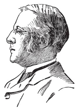Charles William Eliot, 1834-1926, o bir Amerikan eğitimci ve 21 Harvard Üniversitesi den başkanı 1869 1909, vintage çizgi çizme veya oyma illüstrasyon yapıldı.