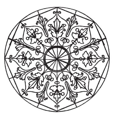 Kazınmış süs yıldız şekli paneldir 16. yüzyılda tasarım, bir zırh, vintage çizgi çizme veya oyma illüstrasyon olarak bulunan.