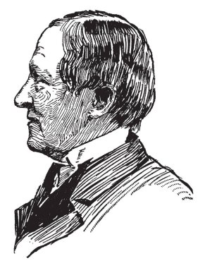Levi Parsons Morton, 1824-1920, New York, Amerika Birleşik Devletleri ve New York, vintage çizgi çizme veya oyma illüstrasyon Valisi Başkan Yardımcısı bir temsilcisi olduğunu
