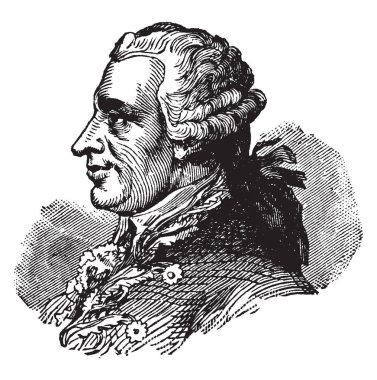 Conrad Alexandre Grard, 1729-1790, o bir Fransız diplomat, Amerika Birleşik Devletleri, vintage çizgi çizme veya oyma illüstrasyon ilk Fransız diplomatik temsilcisi olarak ünlü oldu