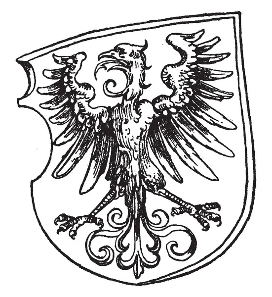 Renaissance Heraldic Eagle Foi Projetado Por Albrecht Durer Desenho Linha — Vetor de Stock