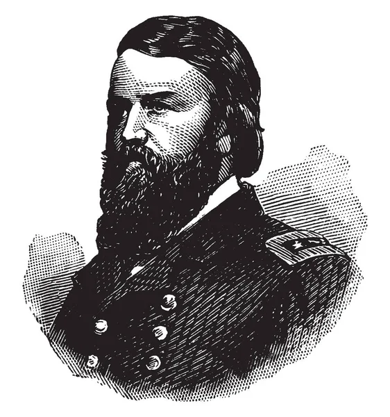 John Pope 1822 1892 Stato Ufficiale Dell Esercito Generale Sindacale — Vettoriale Stock