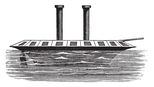 Gregg Ironclad Připisuje Zásluha První Definitivní Návrh Pro Obrněný Lodi — Stockový vektor