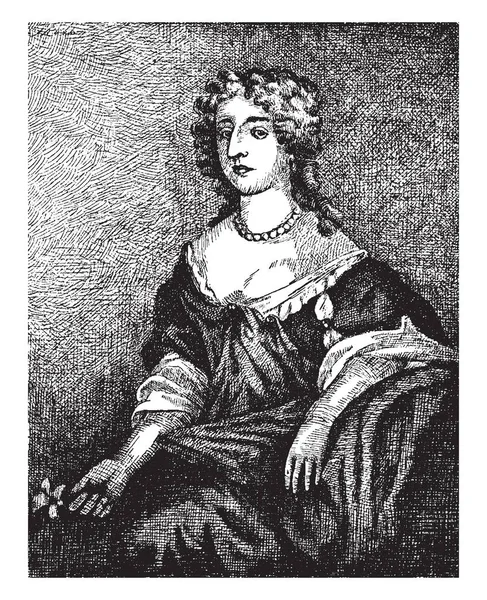 워싱턴 1708 1789 그녀는 워싱턴 빈티지 그림의 대통령의 어머니 — 스톡 벡터