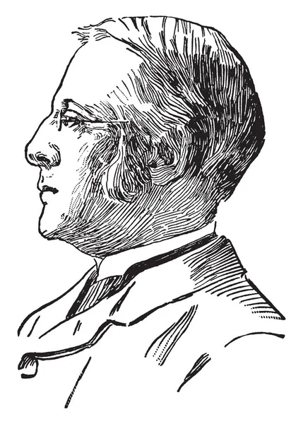 Charles William Eliot 1834 1926 Ele Foi Educador Americano Presidente — Vetor de Stock