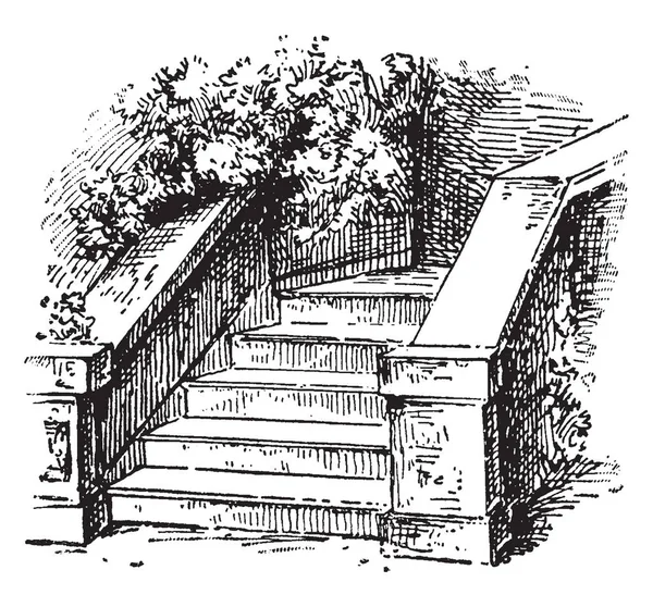 Сходи Використовуються Підйому Складаються Двох Або Більше Прямих Частин Єднаних — стоковий вектор
