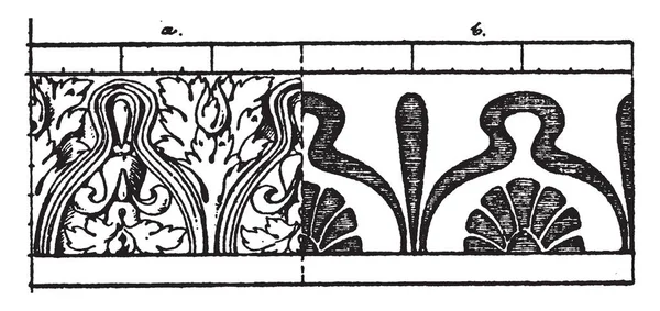 輝く資格情報で葉成形を破損 その場所 ビンテージの線の描画や彫刻イラストで金型 — ストックベクタ