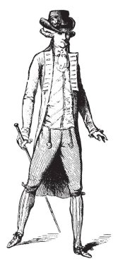 Devrim, vintage oyulmuş illüstrasyon kostüm başlangıcı. Endüstriyel ansiklopedi E.-O. Lami - 1875