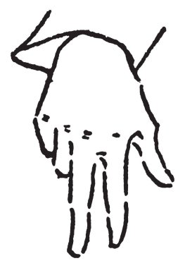 El sinyal artış miktarını belirtin veya parmak, vintage çizgi çizme veya oyma illüstrasyon azaltmak.