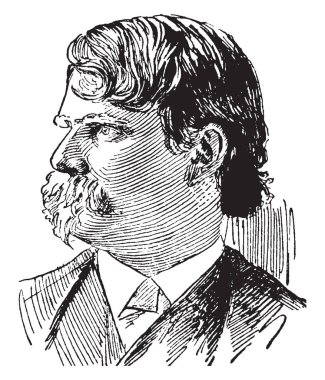Henry Watterson, 1840-1921, o bir Amerikalı gazeteci, vintage çizgi çizme veya oyma illüstrasyon yapıldı.