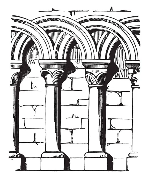 Interlaced Galgar Vintage Ingraverad Illustration Industriella Encyklopedi Lami 1875 — Stock vektor