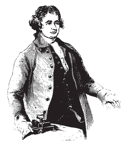 Edmund Burke 1729 1797 Irischer Staatsmann Autor Redner Politischer Theoretiker — Stockvektor