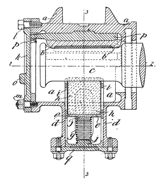 Esta Ilustración Representa Axle Box Donde Caja Cambios Eje Giratorio — Archivo Imágenes Vectoriales