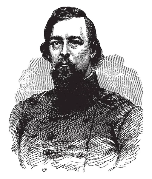 대령에 Peabody 1830 1862 육군에 기술자 미주리 빈티지 드로잉에 — 스톡 벡터