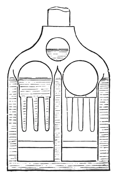 蒸汽箱 壁炉门 老式雕刻插图 工业百科全书 1875 — 图库矢量图片