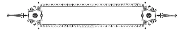 Utsmyckade Banner Har Och Cross Symbol För Övre Och Nedre — Stock vektor