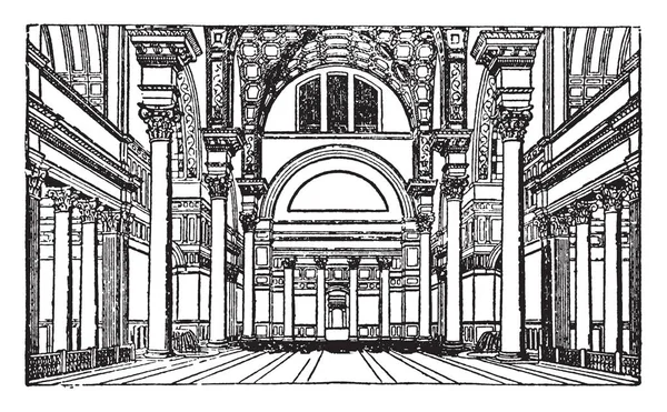 Ванны Каракаллы Наземный План Римские Общественные Бани Царствование Императора Каракаллы — стоковый вектор