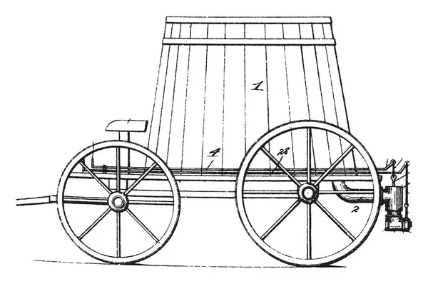 Este Tanque Hace Forma Óvalo Modo Que Cuando Aparato Conduce — Vector de stock