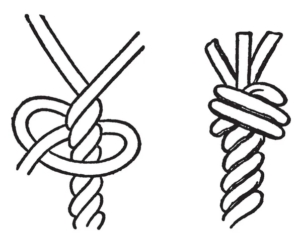 Метью Уокер Першої Пасма Круглі Мотузку Через Власну Затока Vintage — стоковий вектор