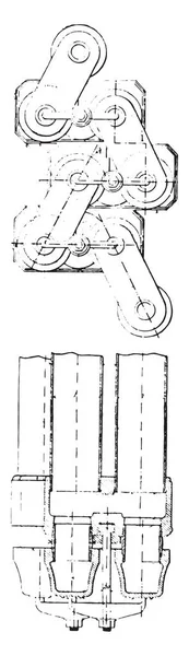 Naeyer Tube Boiler Vintage Engraved Illustration Industrial Encyclopedia Lami 1875 — Stock Vector