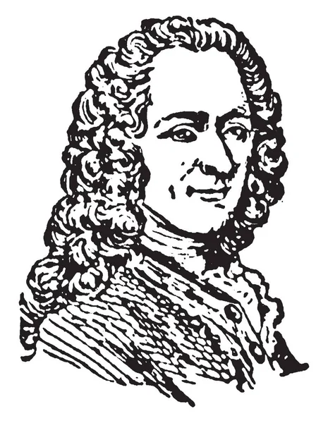 Voltaire Francois Marie Abouet 1694 1778 Był Oświecenia Francuski Pisarz — Wektor stockowy
