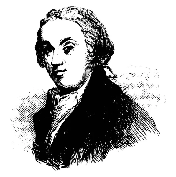 罗伯特 利文斯顿 1746 1813 他是一个美国律师 政治家 来自纽约的外交官 和美国的创始父亲 复古线条画或雕刻插图 — 图库矢量图片