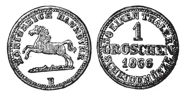 Groschen Est Une Petite Pièce Argent Différents Types Allemagne Xive — Image vectorielle