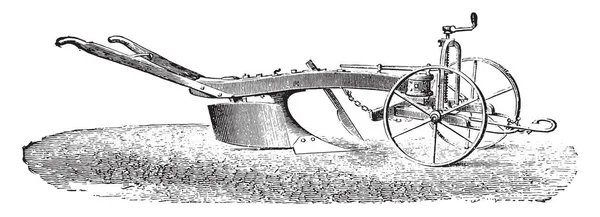 Dombasle Arar Con Ilustración Grabada Limber Vintage Enciclopedia Industrial Lami — Archivo Imágenes Vectoriales