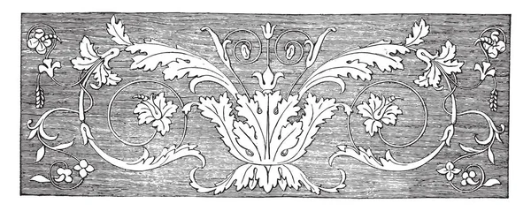 Intarzované Dřevo Italský Práce Vintage Gravírovanou Průmyslové Encyklopedii Lami 1875 — Stockový vektor