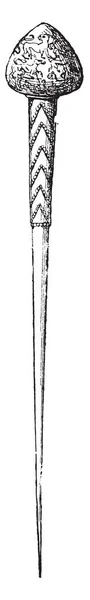 Шпилька Винтажная Гравировка — стоковый вектор
