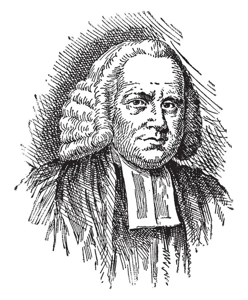 George Whitefield 1714 1770 Fue Predicador Iglesia Inglaterra Líder Del — Vector de stock