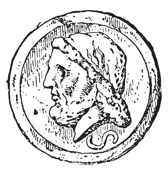 Юпитер Винтажная Гравированная Иллюстрация — стоковый вектор