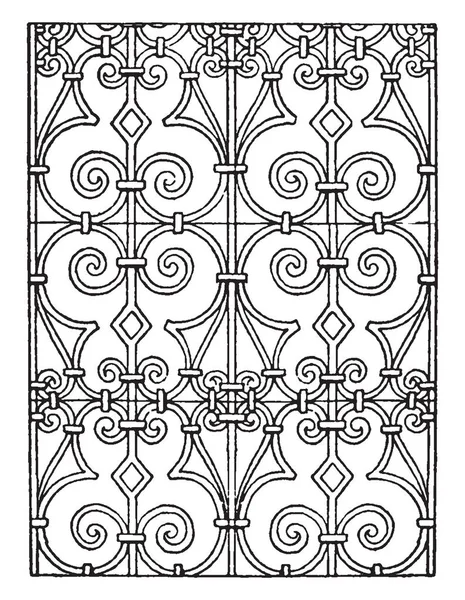イタリアのルネサンス パターンは 平行棒の間繰り返しスクロールのような飾り 世紀後半に ビンテージの線の描画の開始やイラストを彫刻の期間のパターン — ストックベクタ