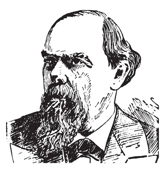 Oliver Morton 1823 1877 Fue Político Del Partido Republicano Estadounidense — Vector de stock