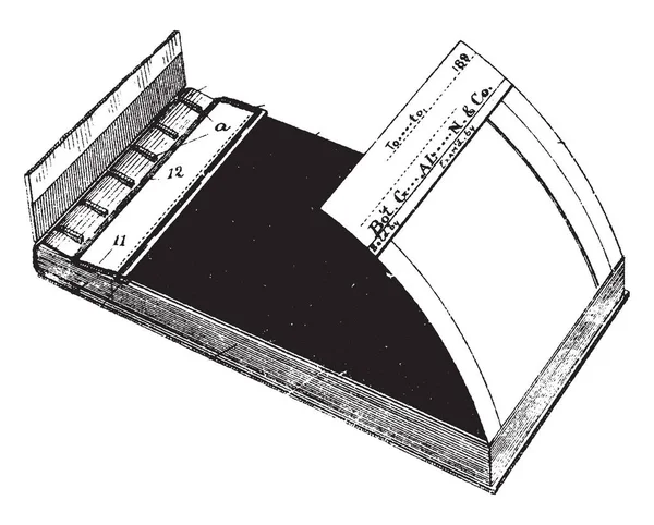 Questa Illustrazione Rappresenta Duplicating Memorandum Book Che Consiste Una Cornice — Vettoriale Stock