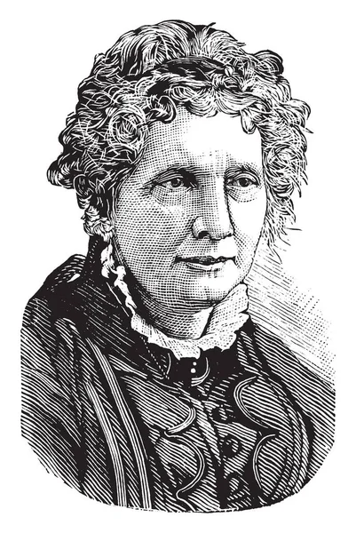 Harriet Beecher Stowe 1811 1896 Era Abolizionista Autrice Americana Famosa — Vettoriale Stock