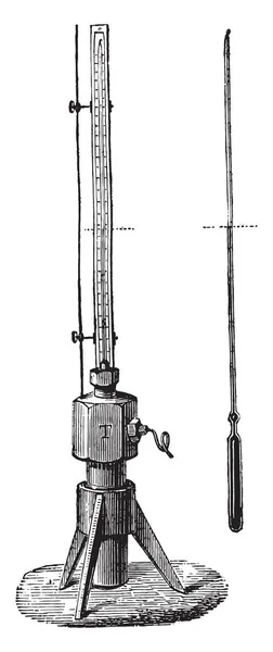 非常に高い圧力 ビンテージの刻まれた図のため採計氏 Caillet 産業百科事典 1875 — ストックベクタ